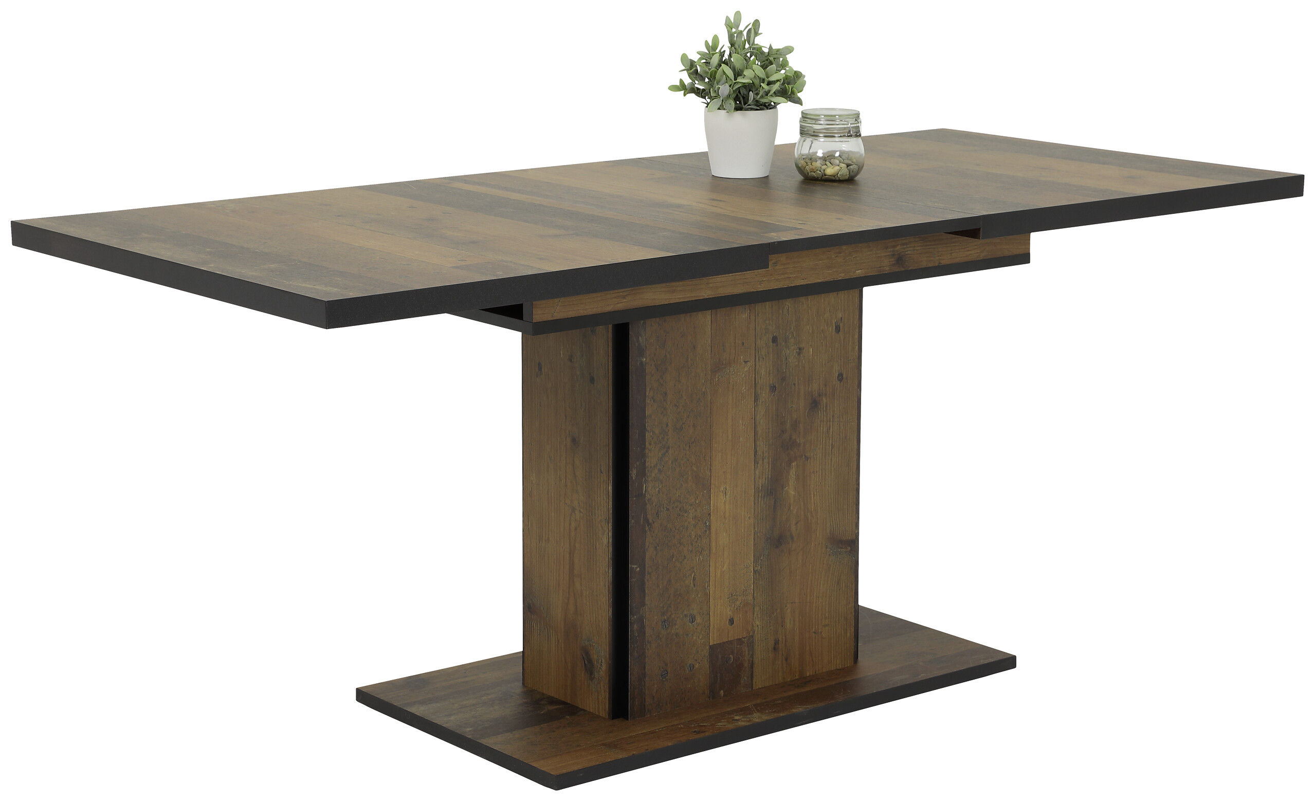 Essgruppe Luise II grau Microfaser B/H/T: ca. 160x76x80 cm