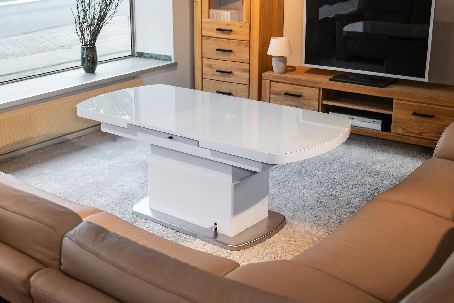 Couchtisch Levi weiß MDF B/H/T: ca. 135x50x75 cm