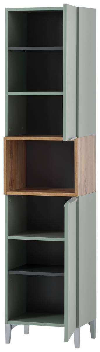 Hochschrank Smilla Pistazie Eiche Landhaus Nachbildung B/H/T: ca. 40,2x175,5x31,9 cm