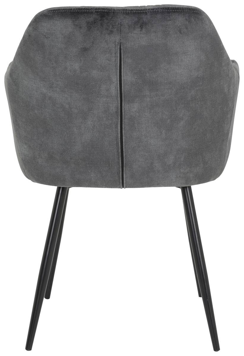 Stuhl Tina 2er Set anthrazit Vintage Samtoptik B/H/T: ca. 56x81x62 cm