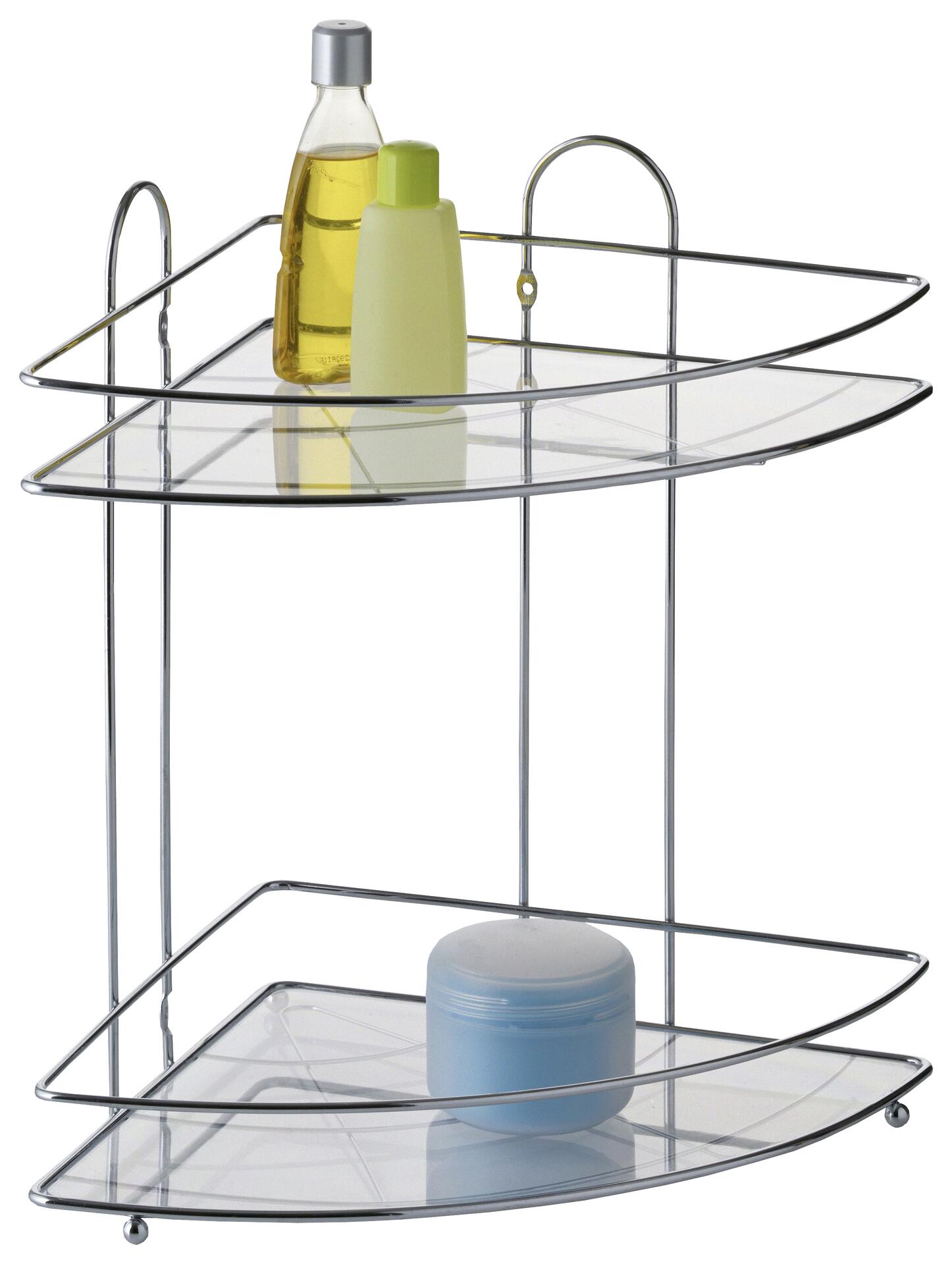 Eckregal Chrom Edelstahl B/H/T: ca. 25x33x25 cm