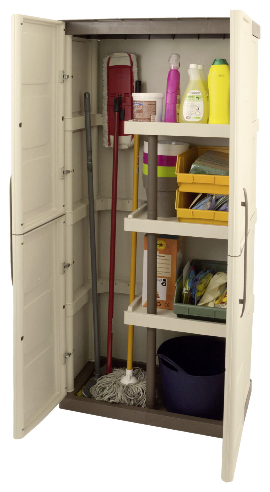 ArtPlast Kunststoffschrank Steel taupe Kunststoff B/H/T: ca. 70x165,5x39 cm