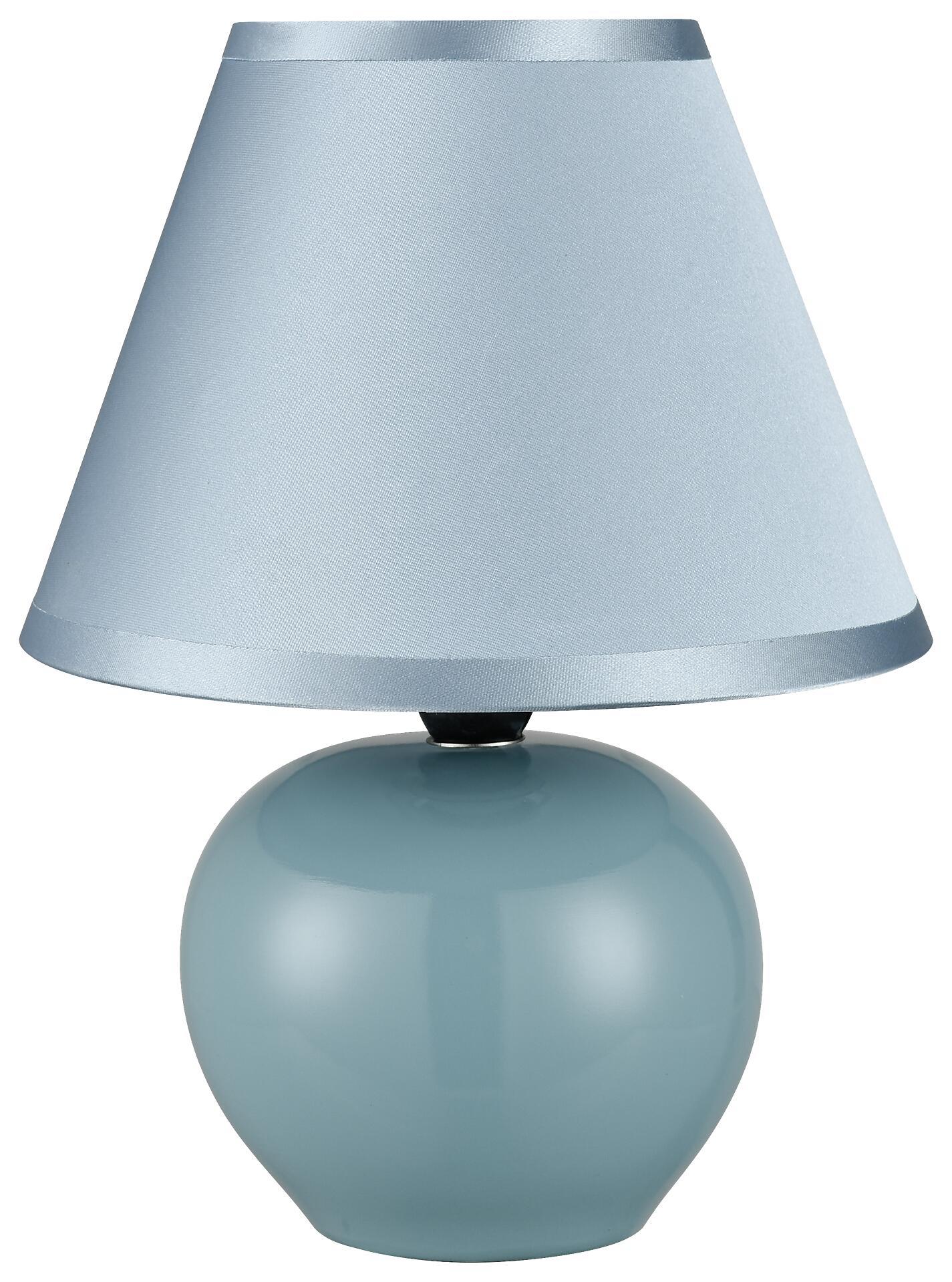 Nolo Tischleuchte Seline aqua Keramik Stoff H: ca. 24 cm E14 1 Brennstellen