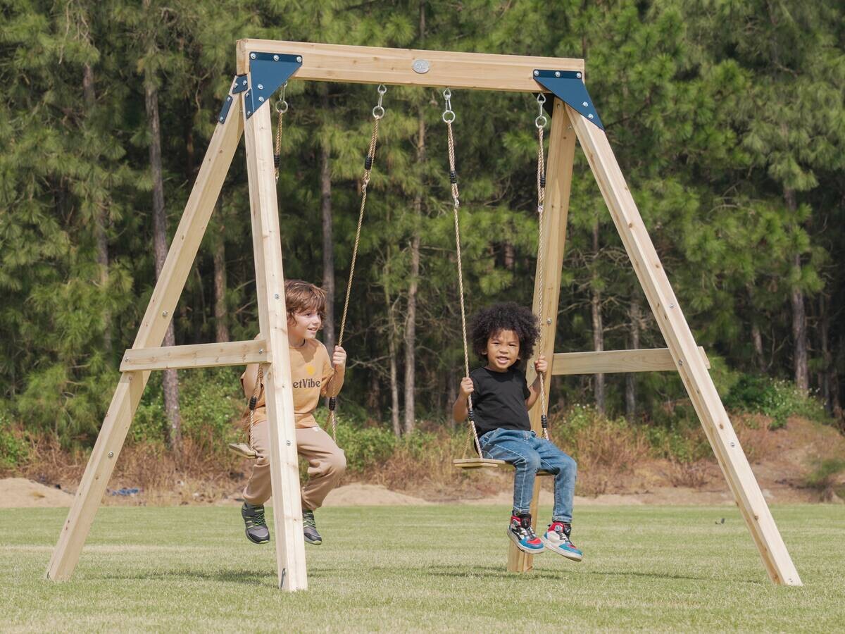 AXI Doppelschaukel Yuna braun B/H/L: ca. 224x208x186 cm