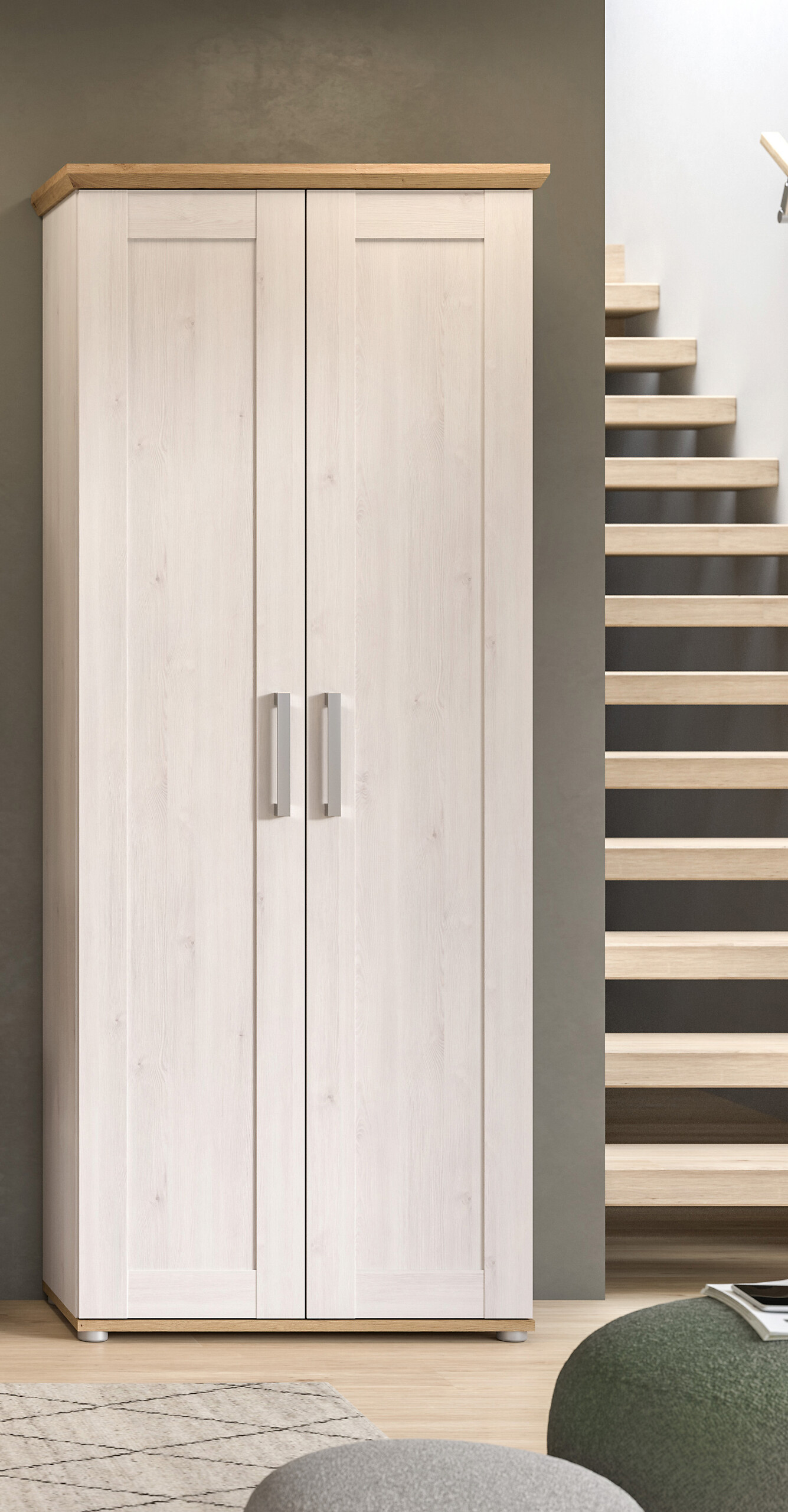 Garderobenschrank Verona Sibiu Lärche Nachbildung Eiche Artisan Nachbildung B/H/T: ca. 80x196x39 cm