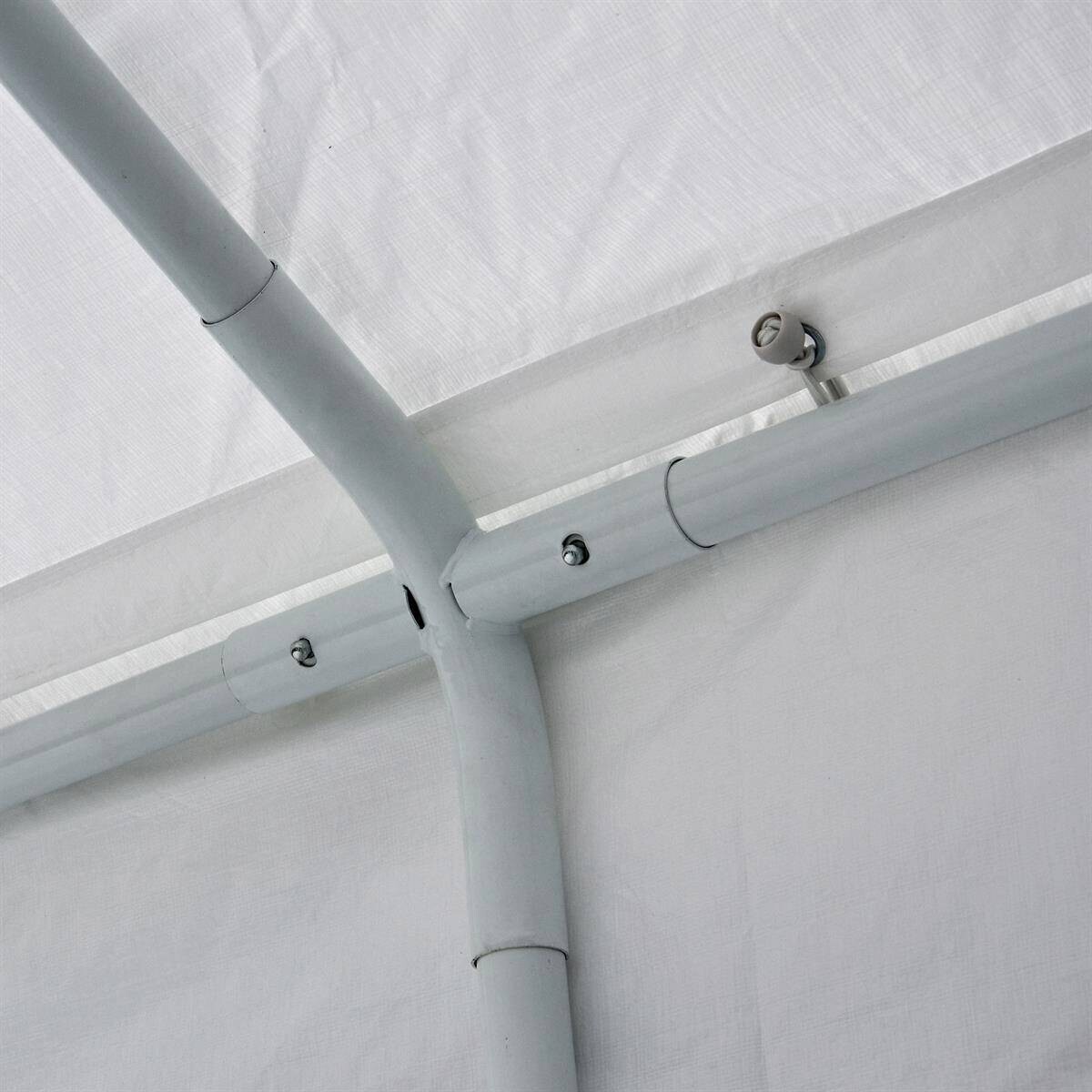 VCM Pavillon weiß Metall B/H/L: ca. 400x200x800 cm