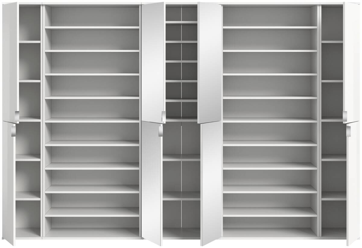 Garderobe PROJEKT X weiß weiß Hochglanz B/H/T: ca. 262x191x37 cm