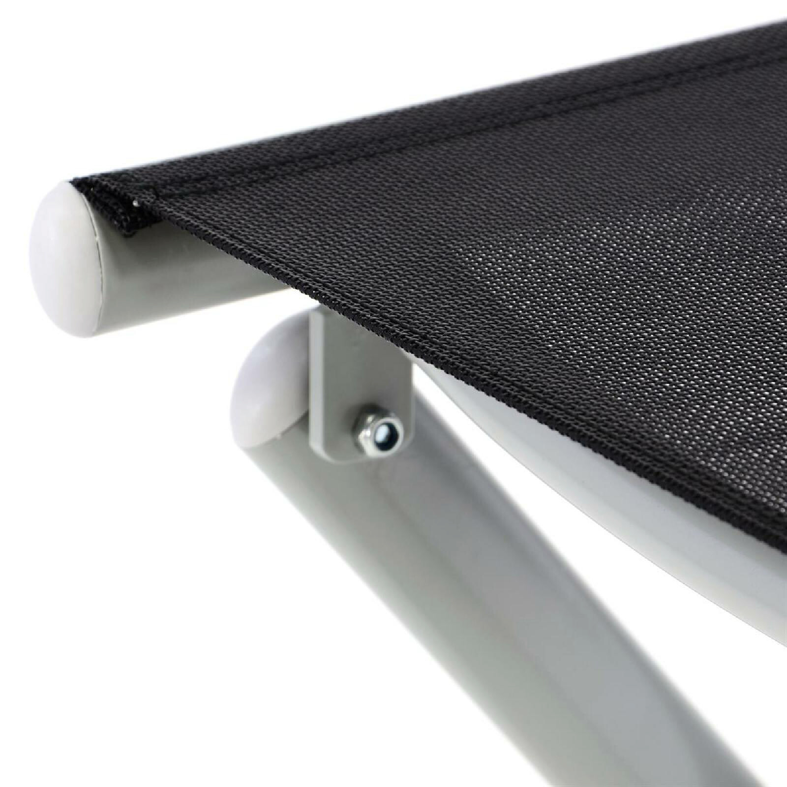 VCM Gartenhocker schwarz Aluminium B/H/T: ca. 43x40x40 cm