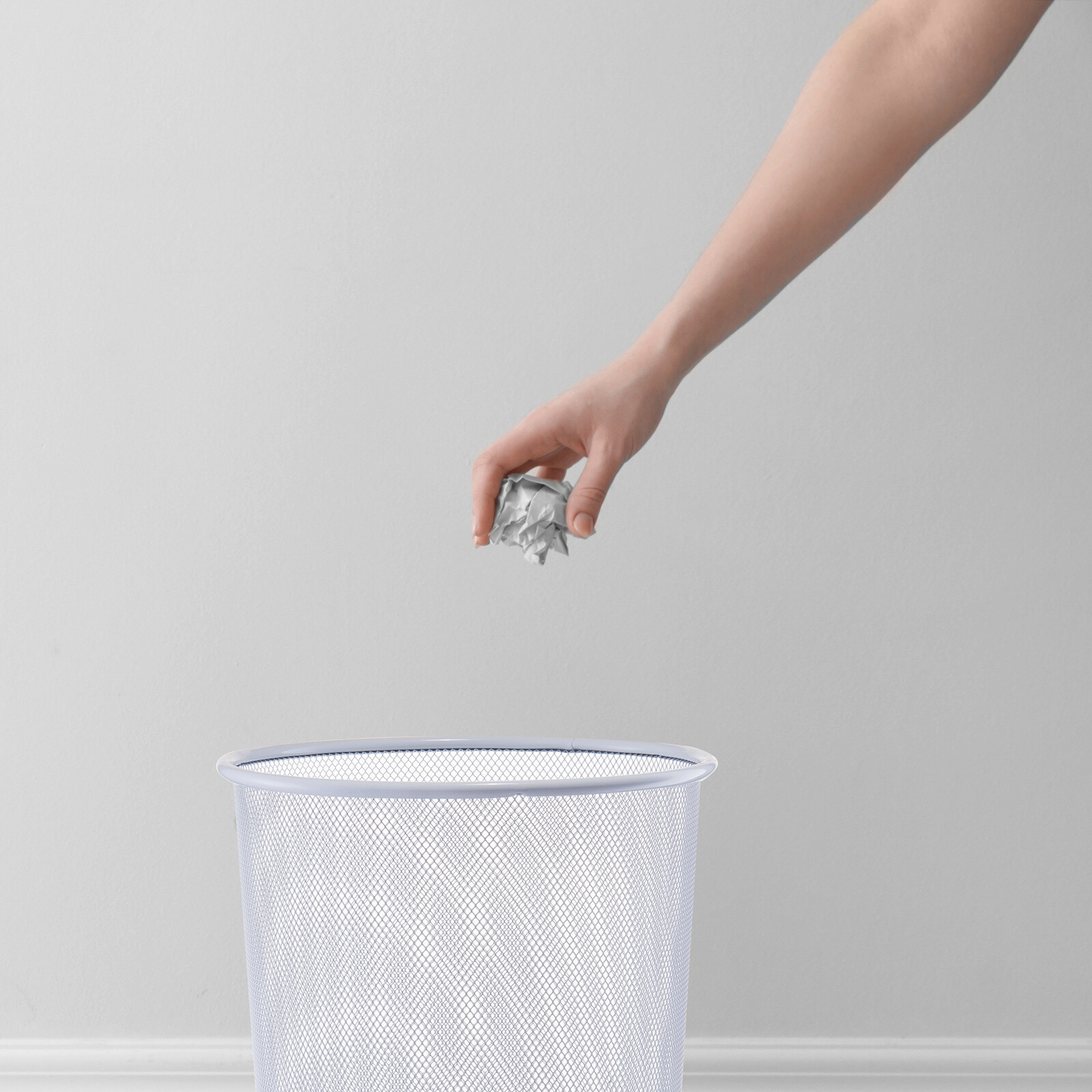 Zeller Papierkorb weiß B/H/L: ca. 30x35x30 cm