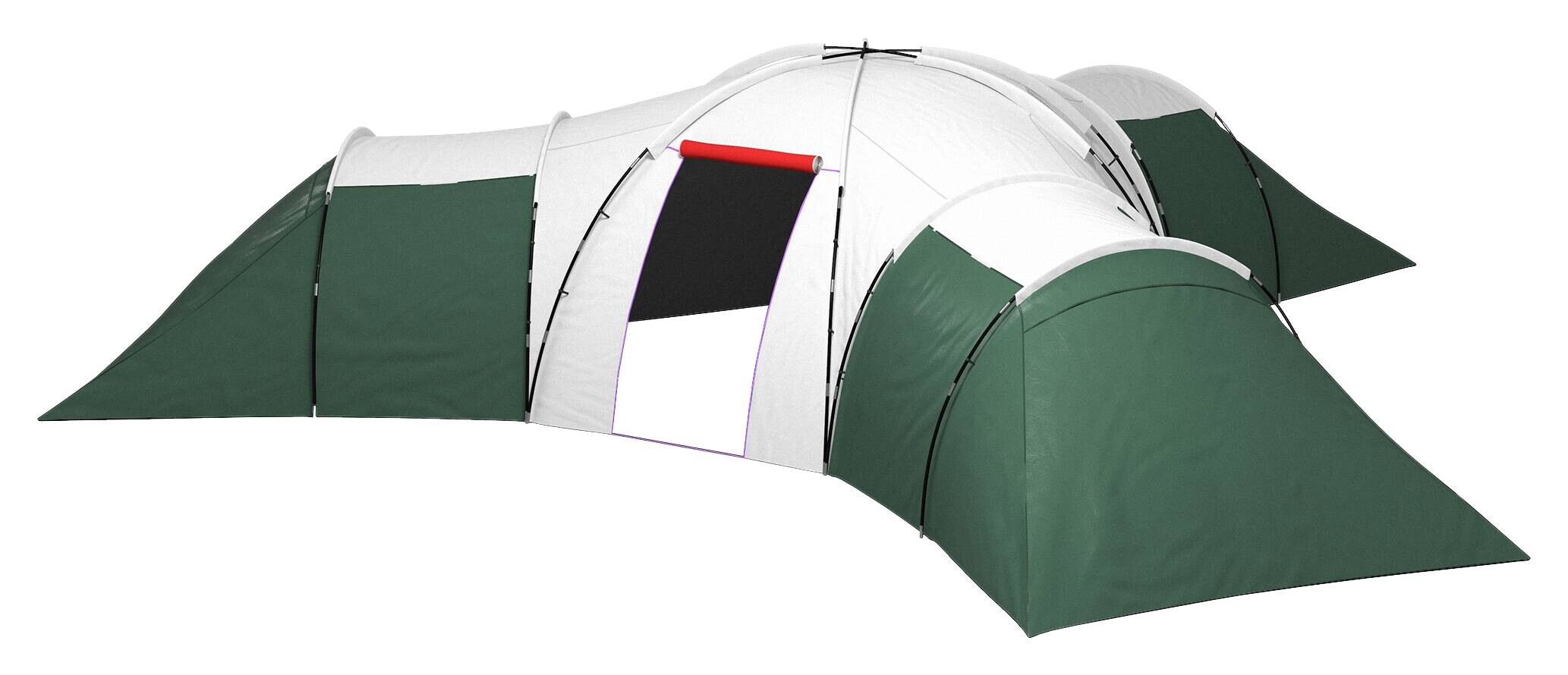 Outsunny Campingzelt grün Stahl B/H/L: ca. 615x225x615 cm