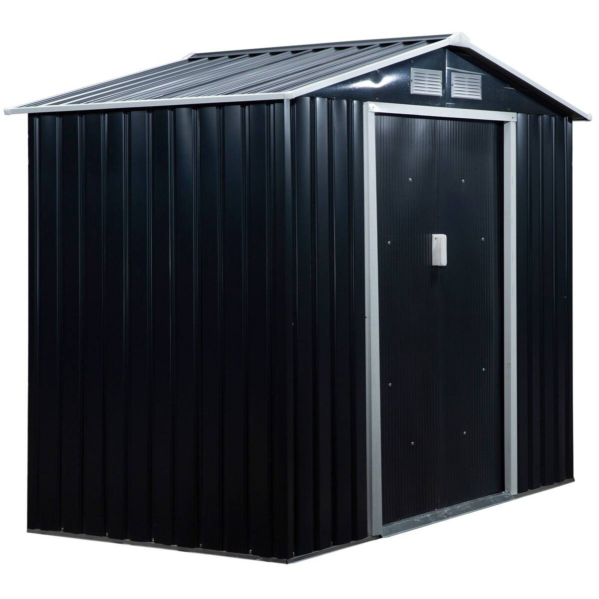 Outsunny Gartenhaus grau B/H/L: ca. 130x185x213 cm