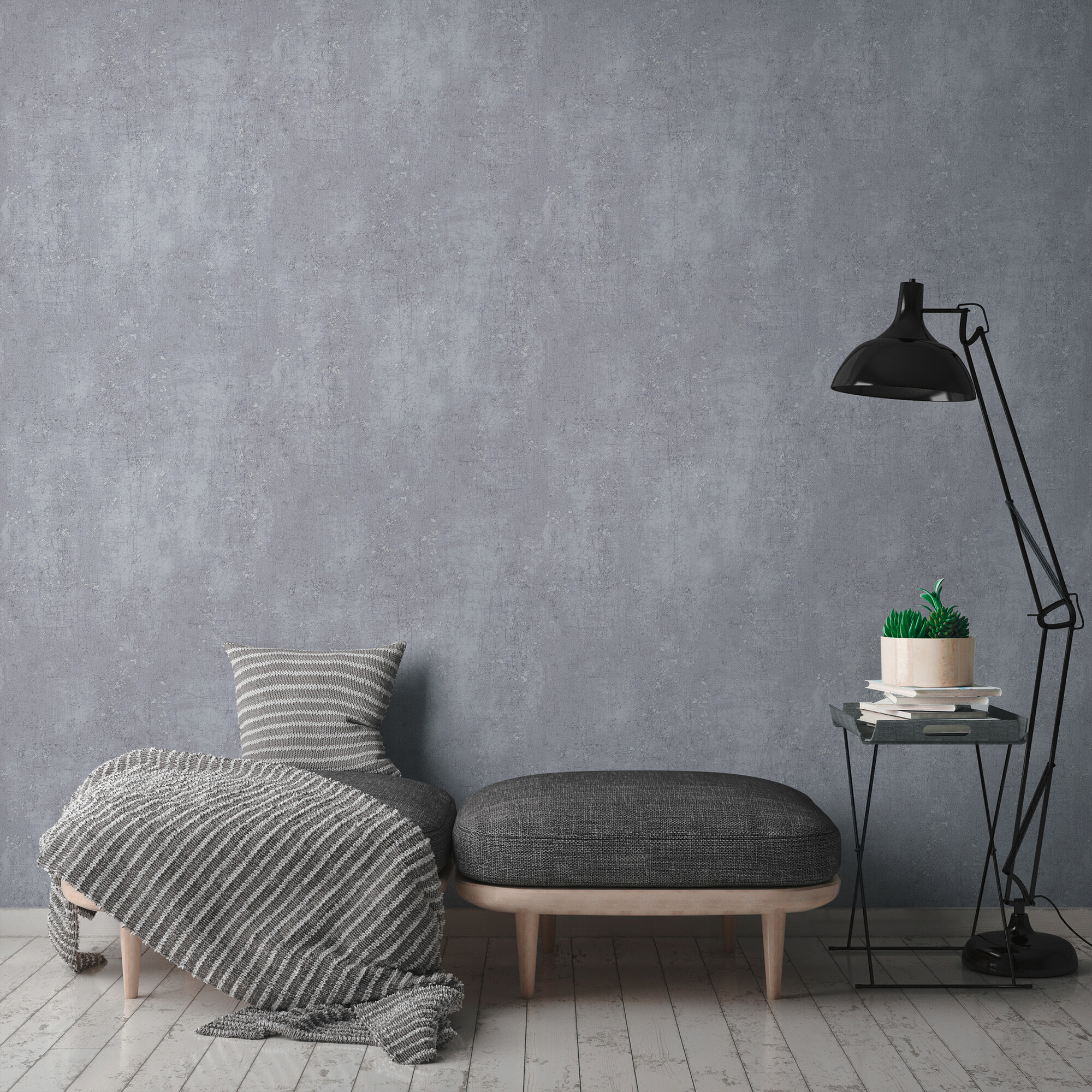 A.S.Creation Vliestapete grau B/H/D: ca. 53x1005x8 cm