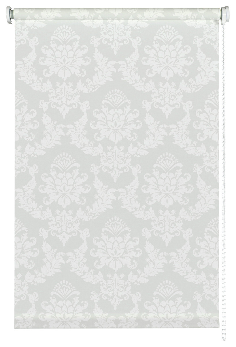 Boviva Seitenzugrollo Tageslichtqualität Ornament weiß B/L: ca. 82x175 cm