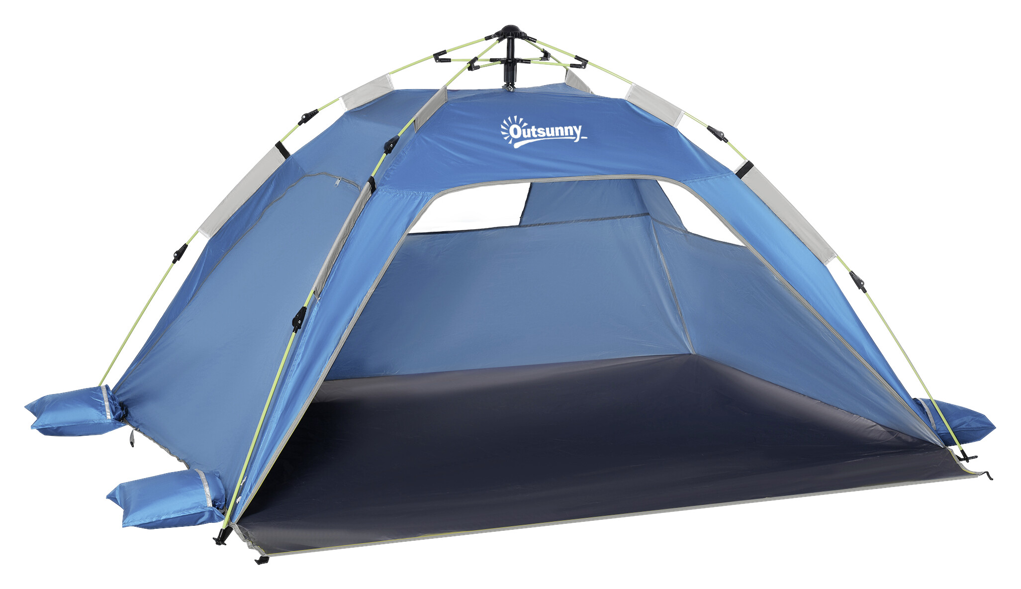 Outsunny Strandmuschel himmel Polyester B/H/L: ca. 173x100x220 cm