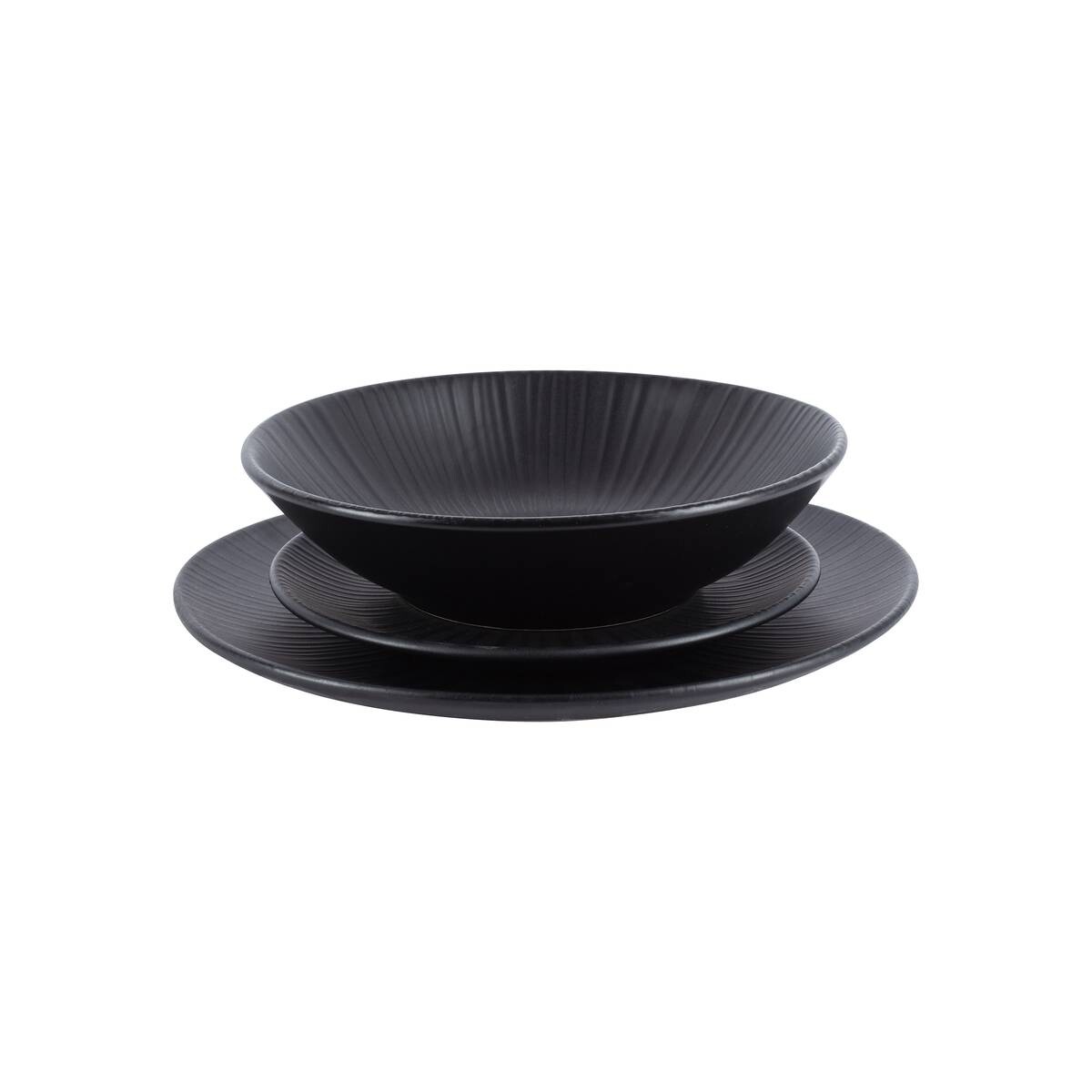 SAN IGNACIO Tafelservice Moods schwarz Steinzeug 12 tlg.