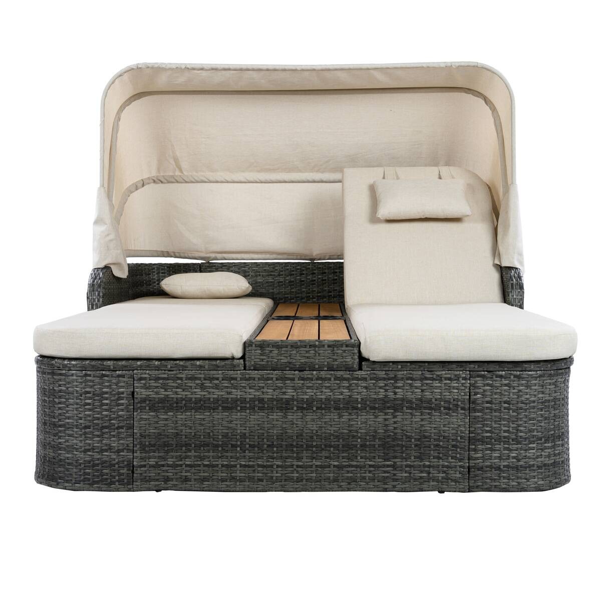 POCOline Gartenliege beige Stahl