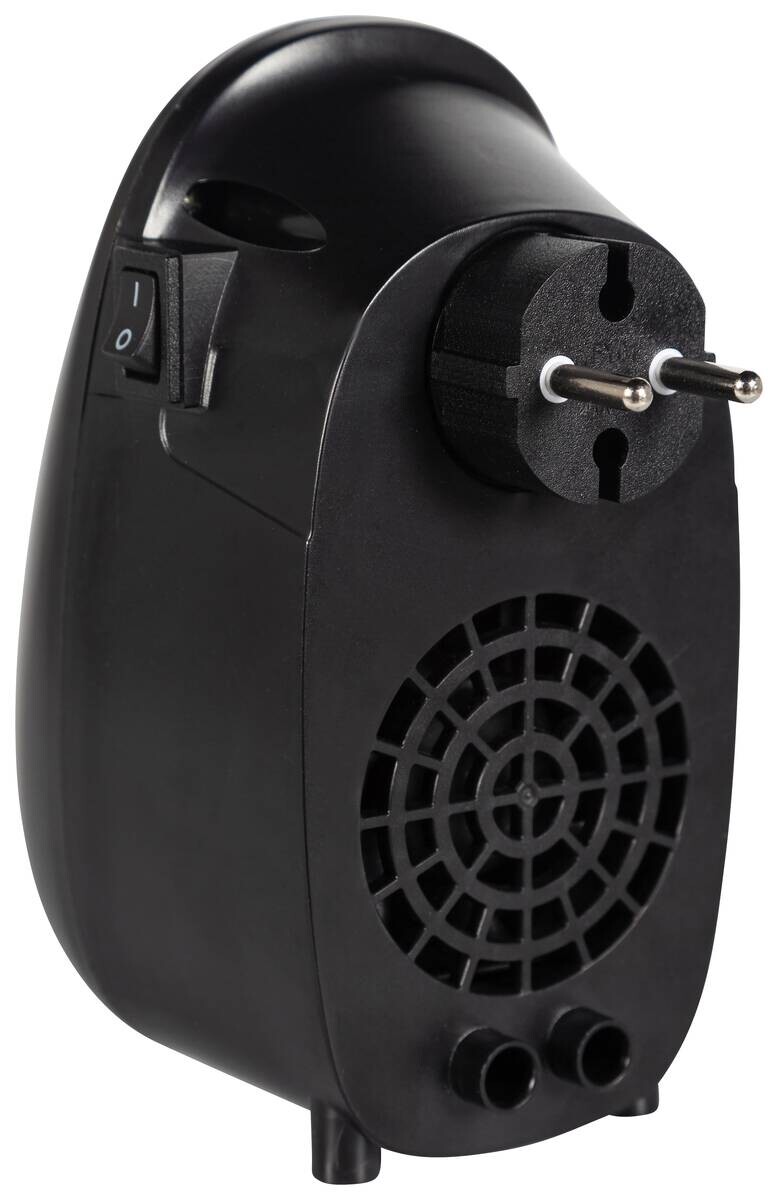 Heizlüfter WH701 schwarz Kunststoff B/H/L: ca. 12,7x16,4x9,6 cm ca. 400 W