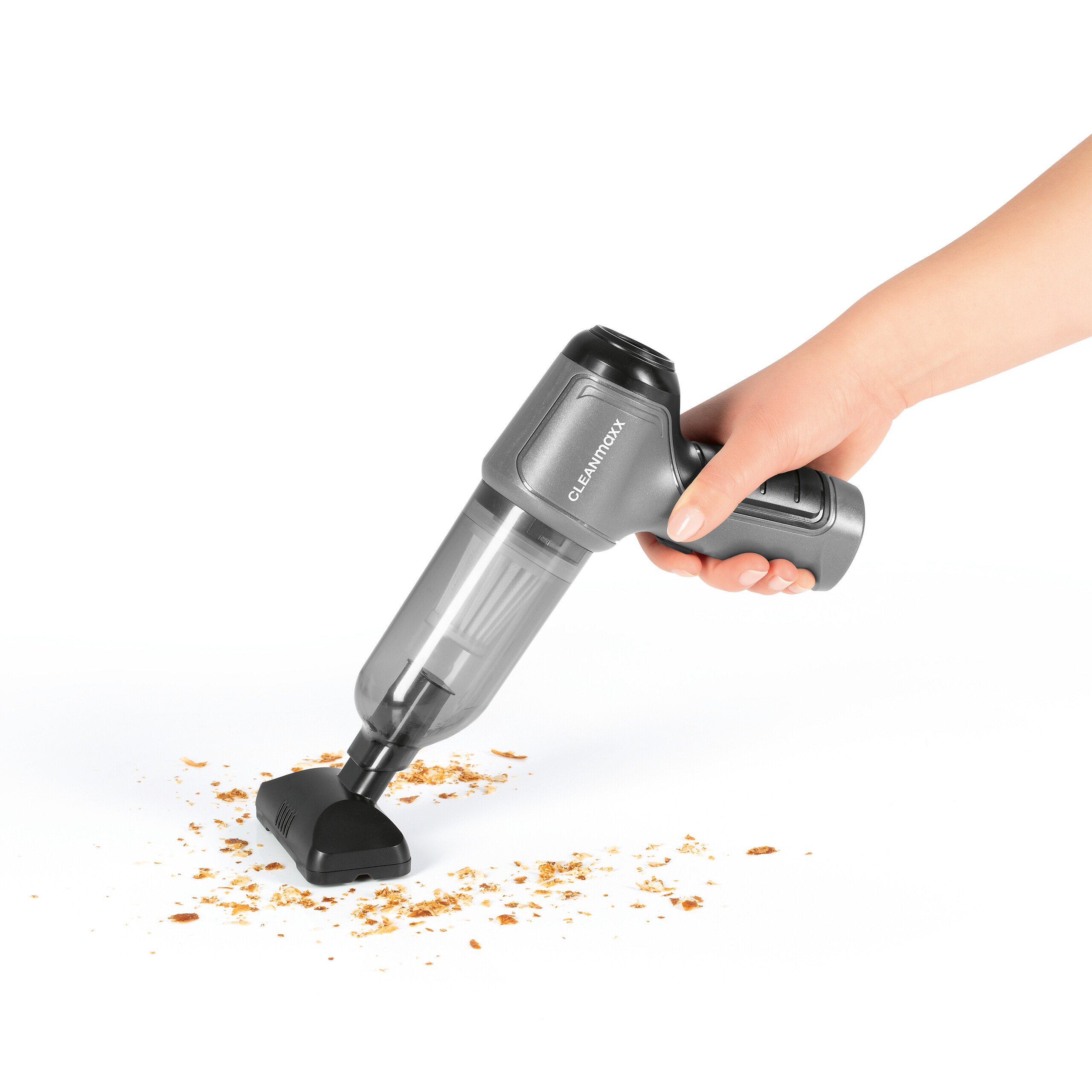 CLEANmaxx Akku-Handstaubsauger anthrazit schwarz B/H/L: ca. 17x7x23,5 cm