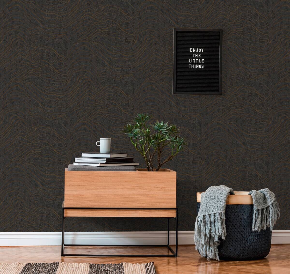 A.S.Creation Vliestapete silber schwarz B/H/D: ca. 53x1005x8,4 cm