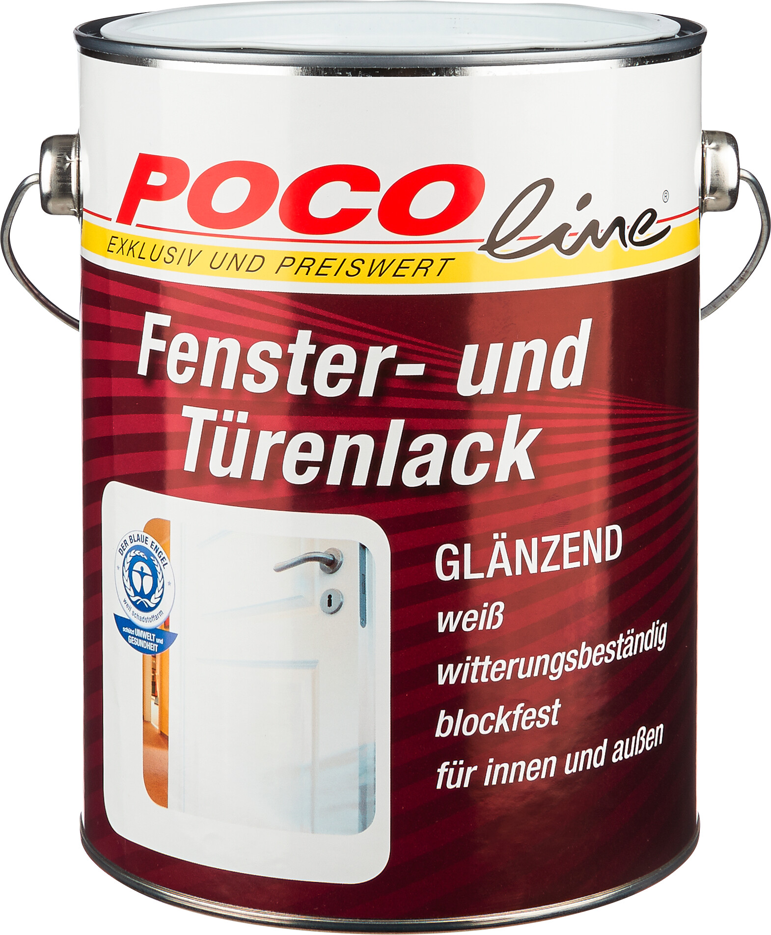 POCOline Acryl Türen- und Fensterlack weiß glänzend ca. 2,5 l