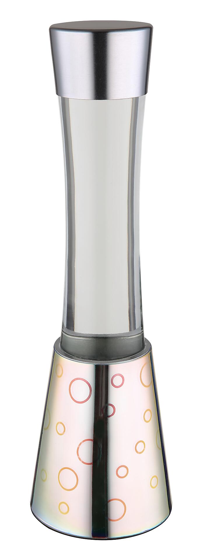 GLOBO LED-Tischleuchte Sparkle klar Chrom schwarz PVC Glas H/D: ca. 40,6x12,5 cm 1 Brennstellen