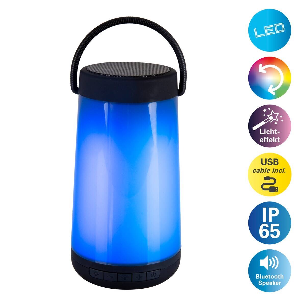 Näve Leuchten Tischleuchte 5250161 schwarz Kunststoff B/H/T: ca. 9x18x9 cm 1 Brennstellen