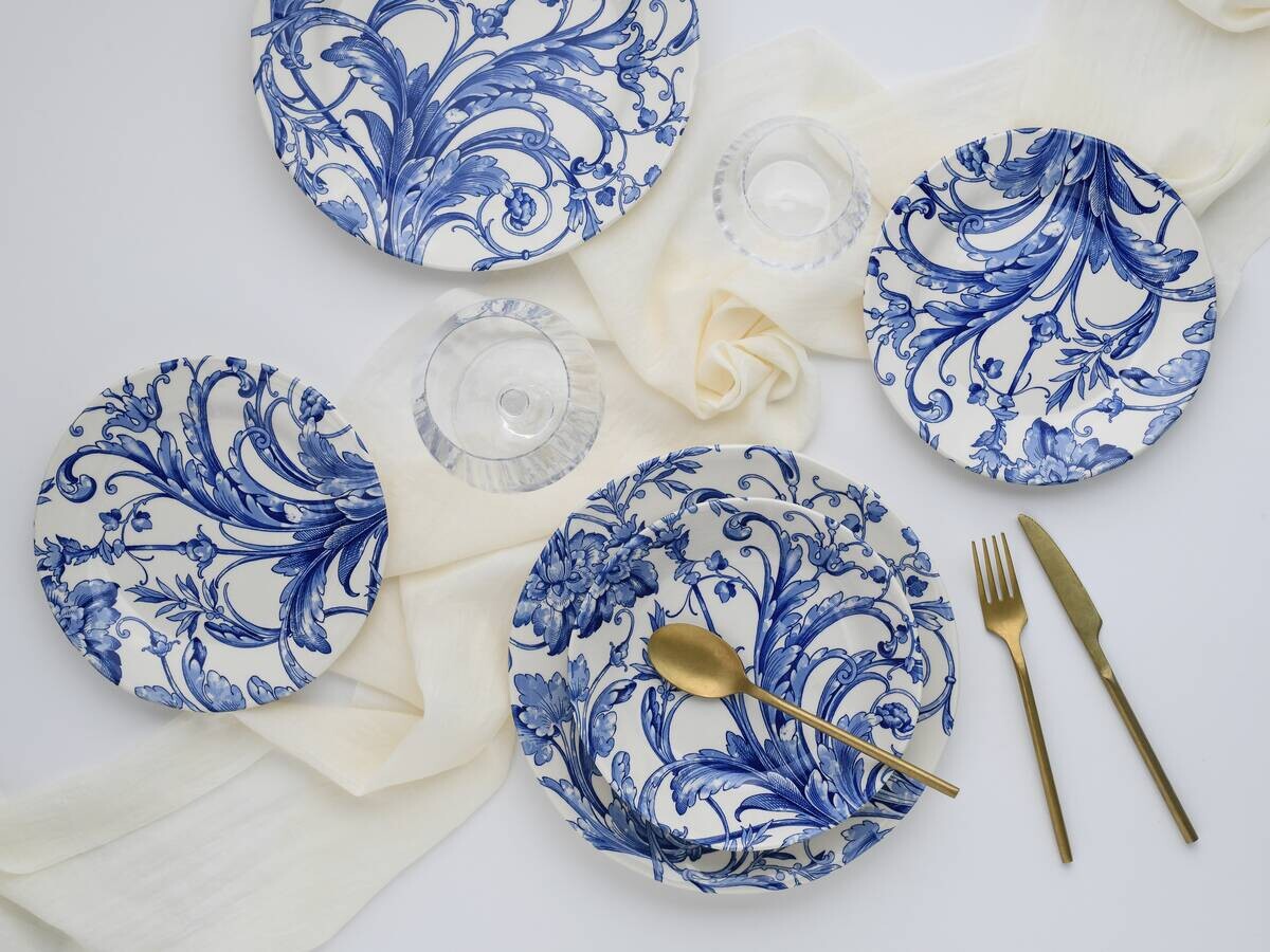 CreaTable Tafelservice Venecia rot Steingut 18 tlg.