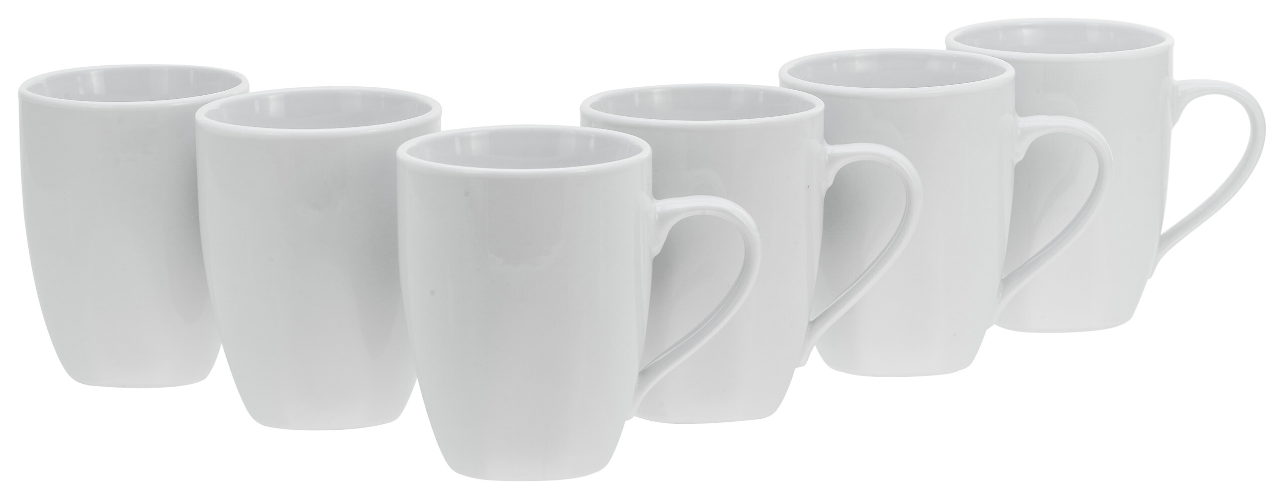 CreaTable Kaffeetassenset Square weiß Porzellan 6 tlg.