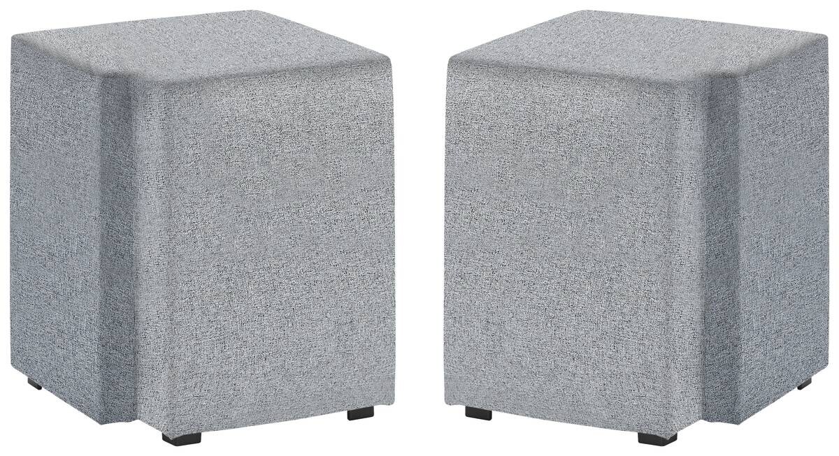 Nachtkonsolen Twins Silbergrau