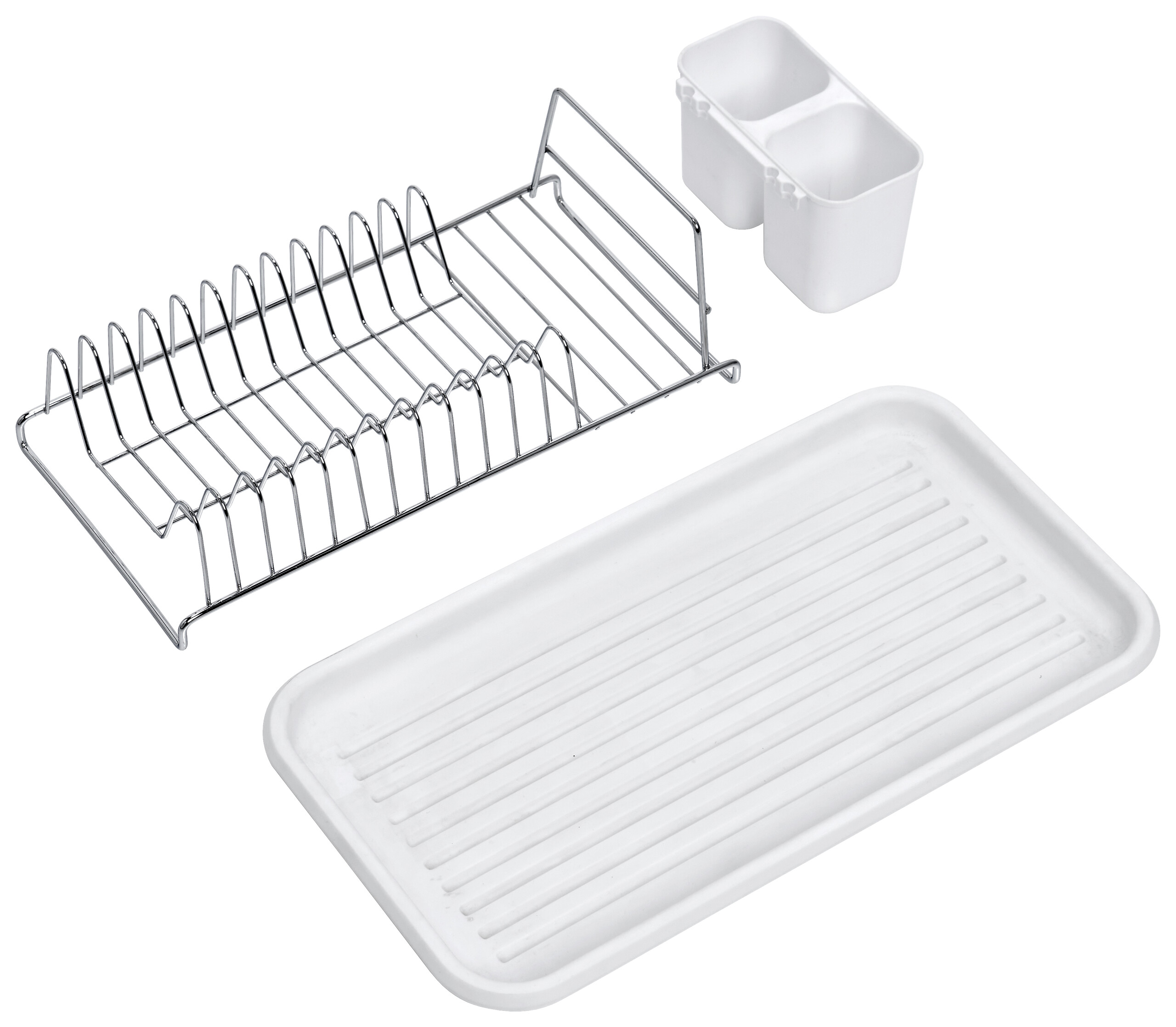 Zeller Geschirrabtropfständer weiß Metall B/H/L: ca. 24x13x43,5 cm