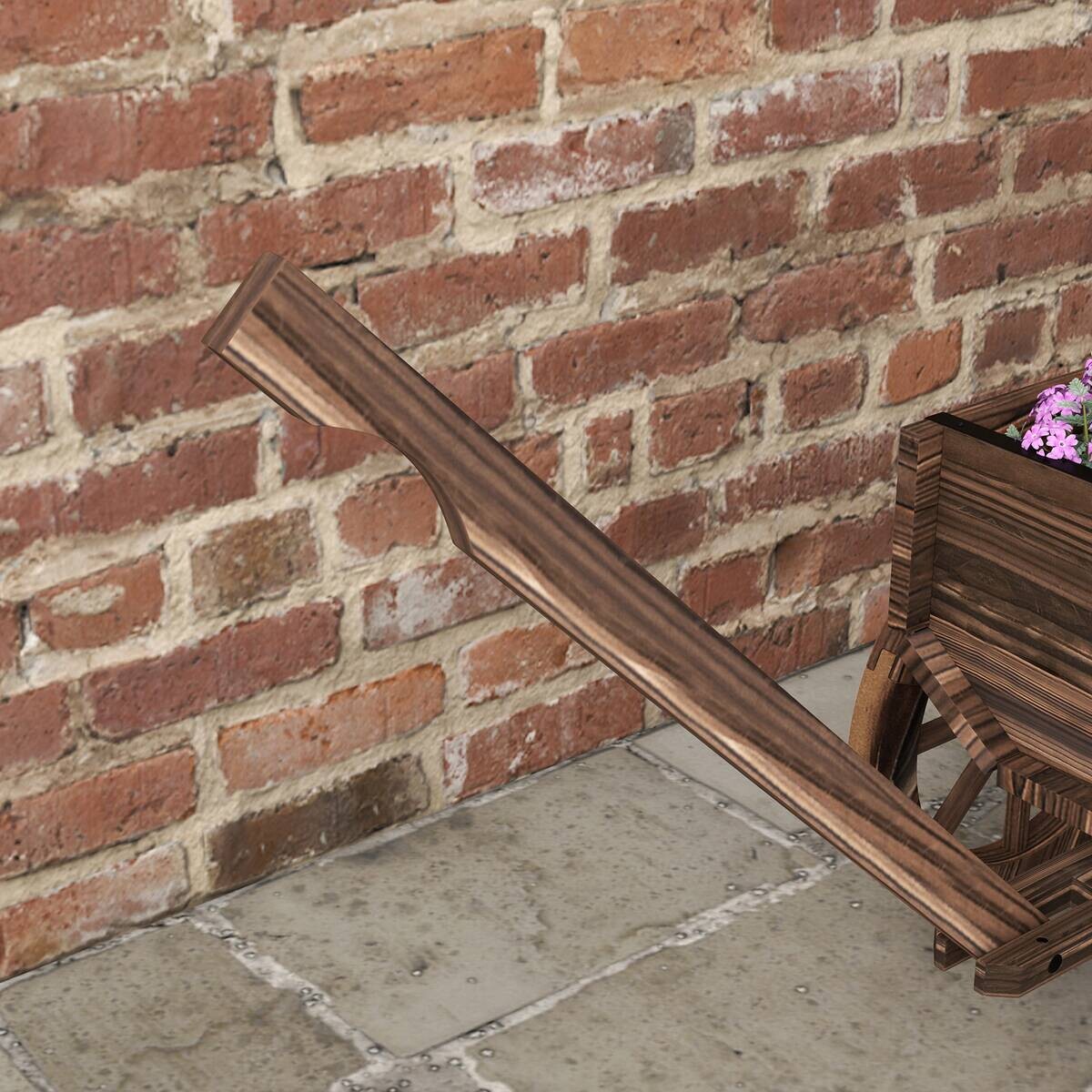 Outsunny Blumenkasten grau Holz B/H/L: ca. 41x120x54 cm