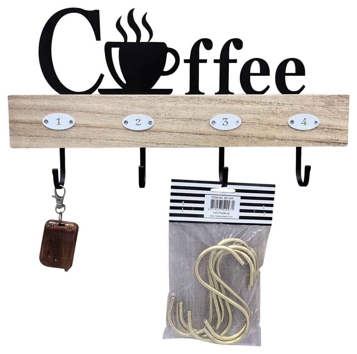 Wandgarderobe Britt braun schwarz B/H/T: ca. 38x20x4 cm Wandgarderobe Britt braun schwarz B/H/T: ca. 38x20x4 cm