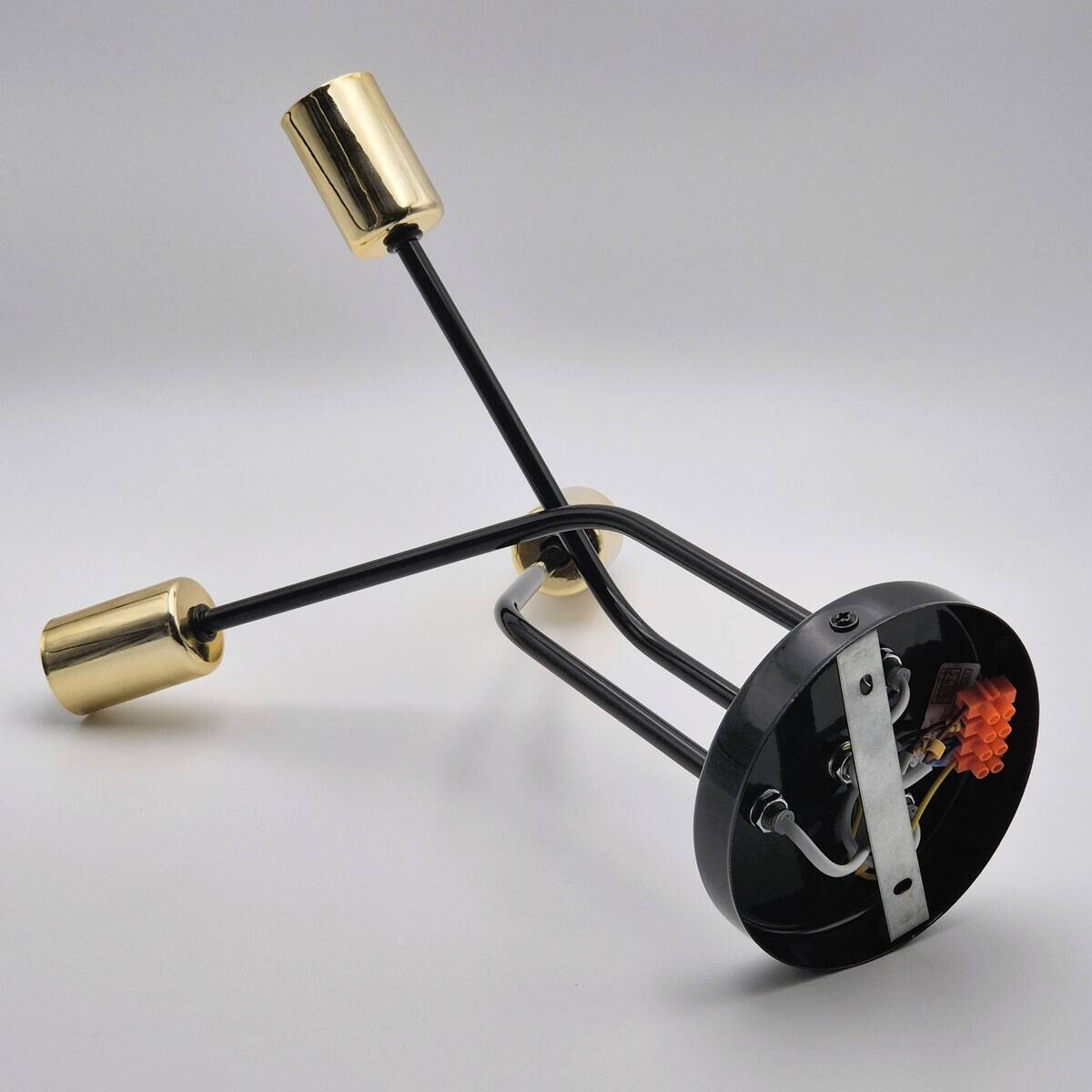 Lamkur Deckenleuchte gold Stahl B/H/L: ca. 33x34x33 cm E27 3 Brennstellen