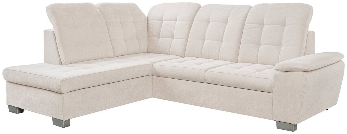 Ecksofa mit Bettfunktion und Bettkasten pearl Microfaser B/H/T: ca. 260x107x214 cm
