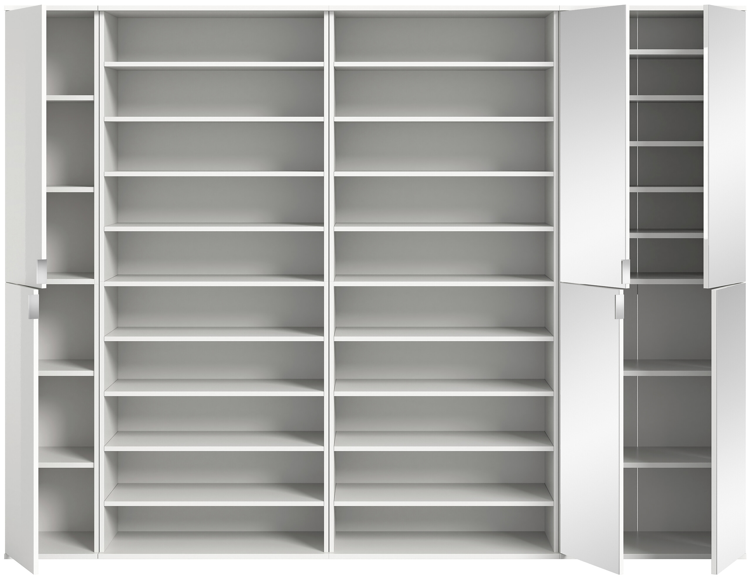 Garderobe PROJEKT X weiß weiß Hochglanz B/H/T: ca. 232x191x37 cm