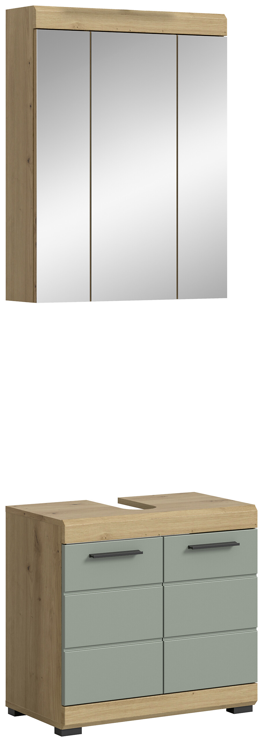 Badezimmer-Set Scout Eiche Artisan Nachbildung salbei Nachbildung B/H/T: ca. 60x191x34 cm