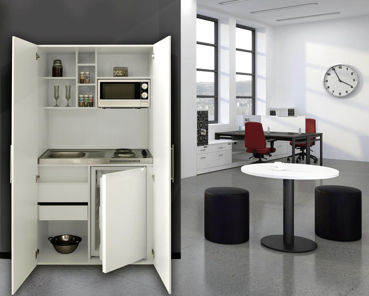 Respekta Schrankküche Economy weiß matt B/H/T: ca. 104x193x67 cm