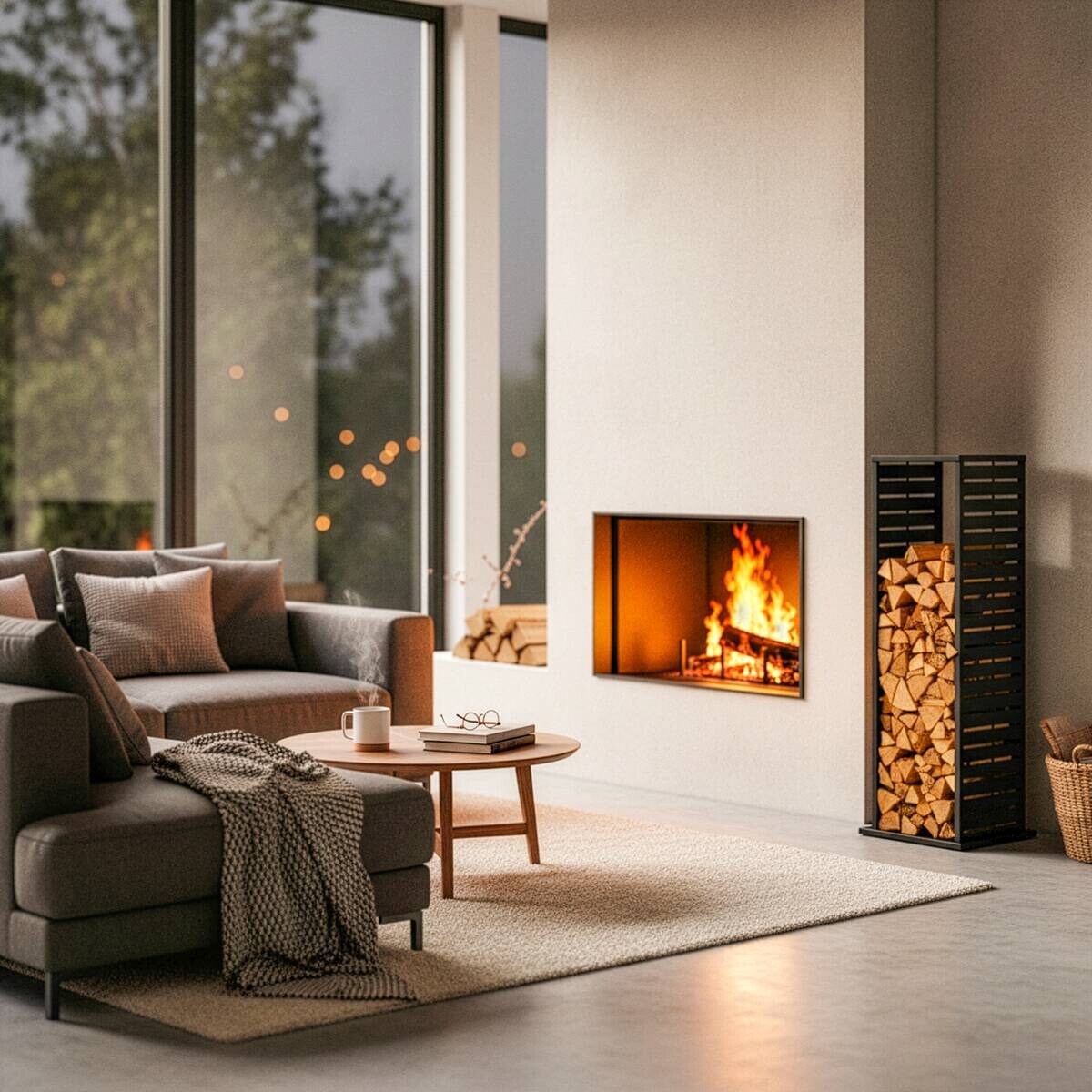 Westmann Kaminholzregal Luma anthrazit B/H/L: ca. 38x112x38 cm