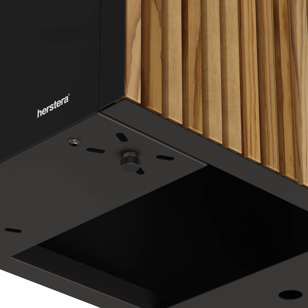 Herstera Garden Pflanzkübel Deco Planter schwarz Holz B/H/L: ca. 120x80x25 cm