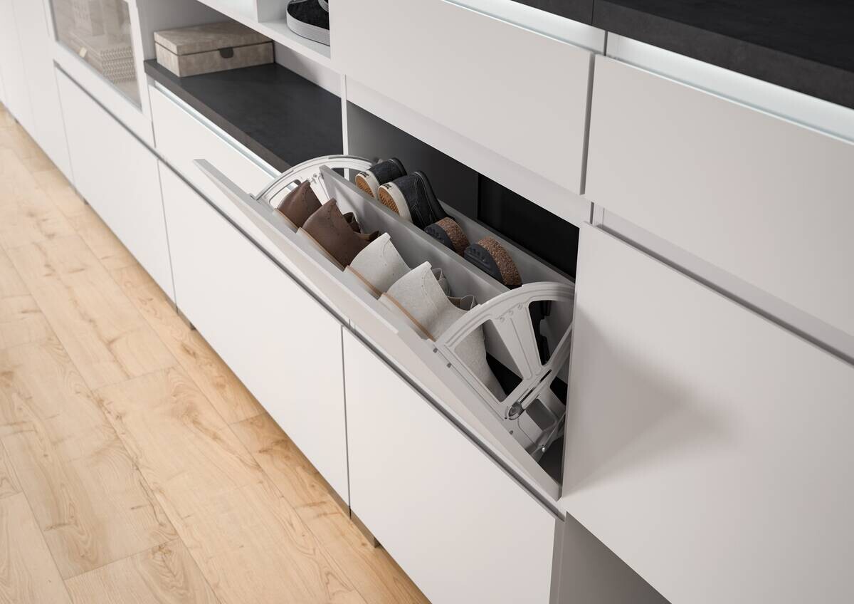 Schuhschrank Shoelove weiß grau B/H/T: ca. 95x109x27 cm