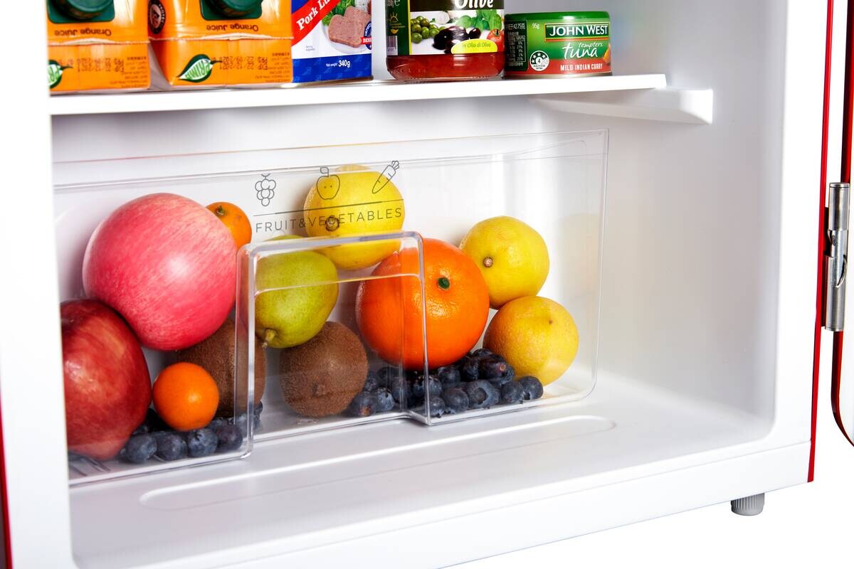 POCOline Stand-Kühlschrank KS84-93ESG rot B/H/T: ca. 49x84x46 cm