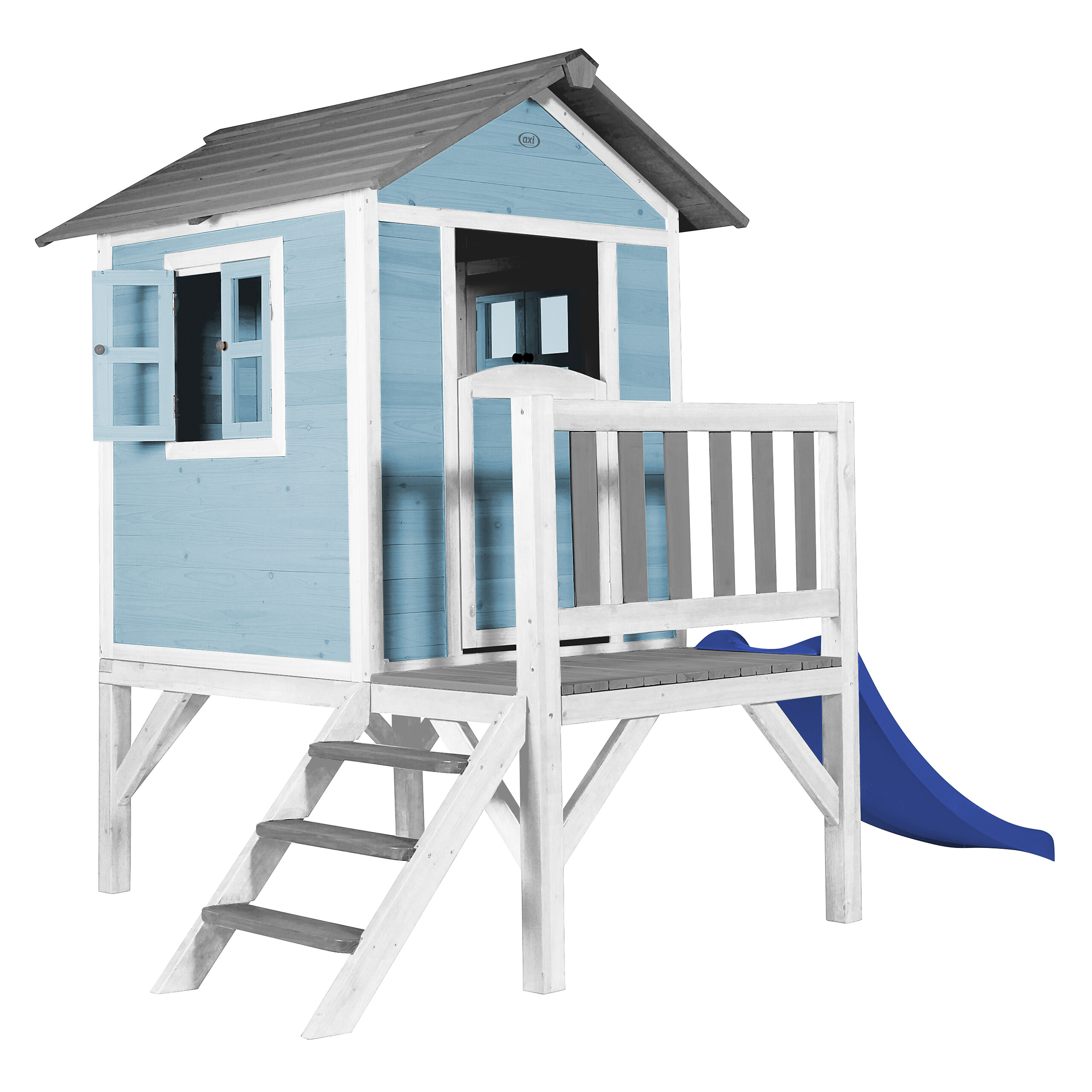 AXI Spielhaus Lodge XL blau B/H/T: ca. 240x189x167 cm