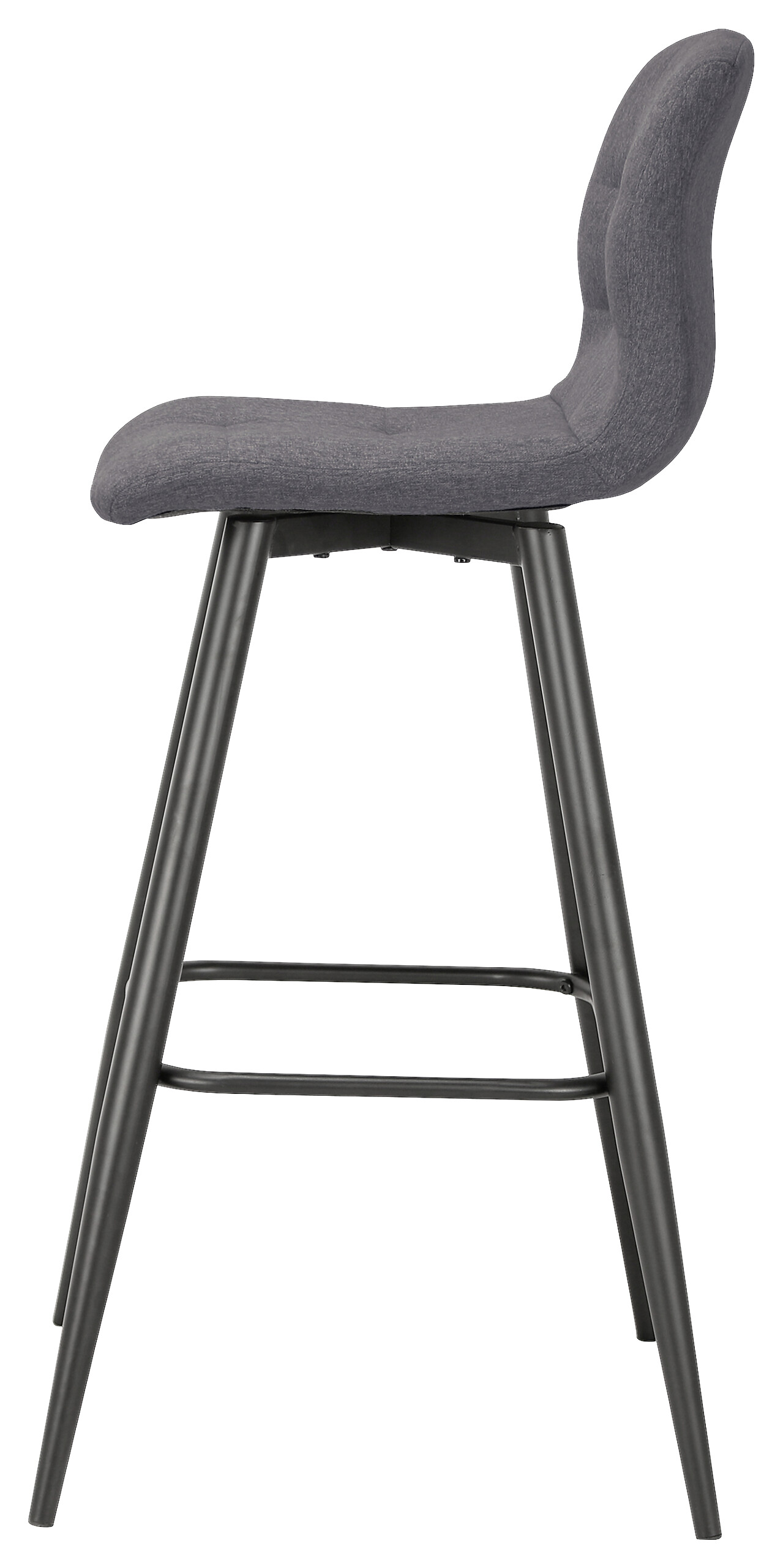 Barhocker SIMONE  2er-Set anthrazit Webstoff B/H/T: ca. 42x103x51 cm