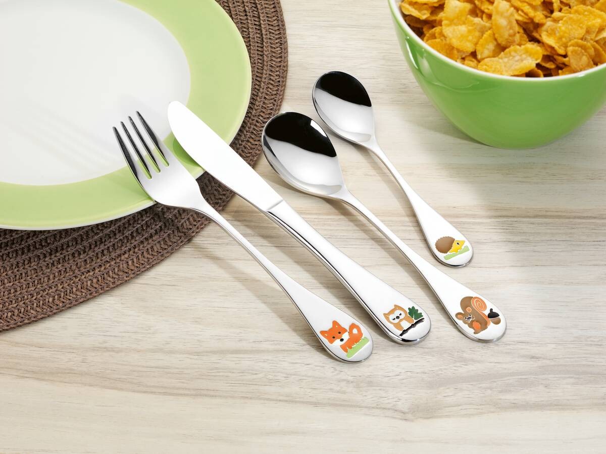 Kinderbesteckset Forest silber Edelstahl 4 tlg.