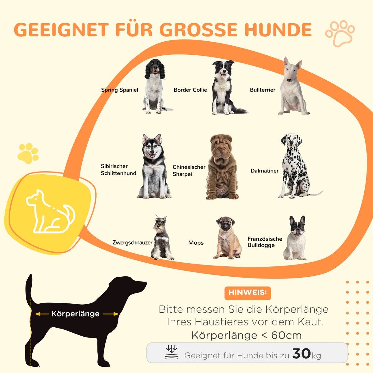 PawHut Hundekäfig grau Spanplatte B/H/L: ca. 60x71,5x94 cm