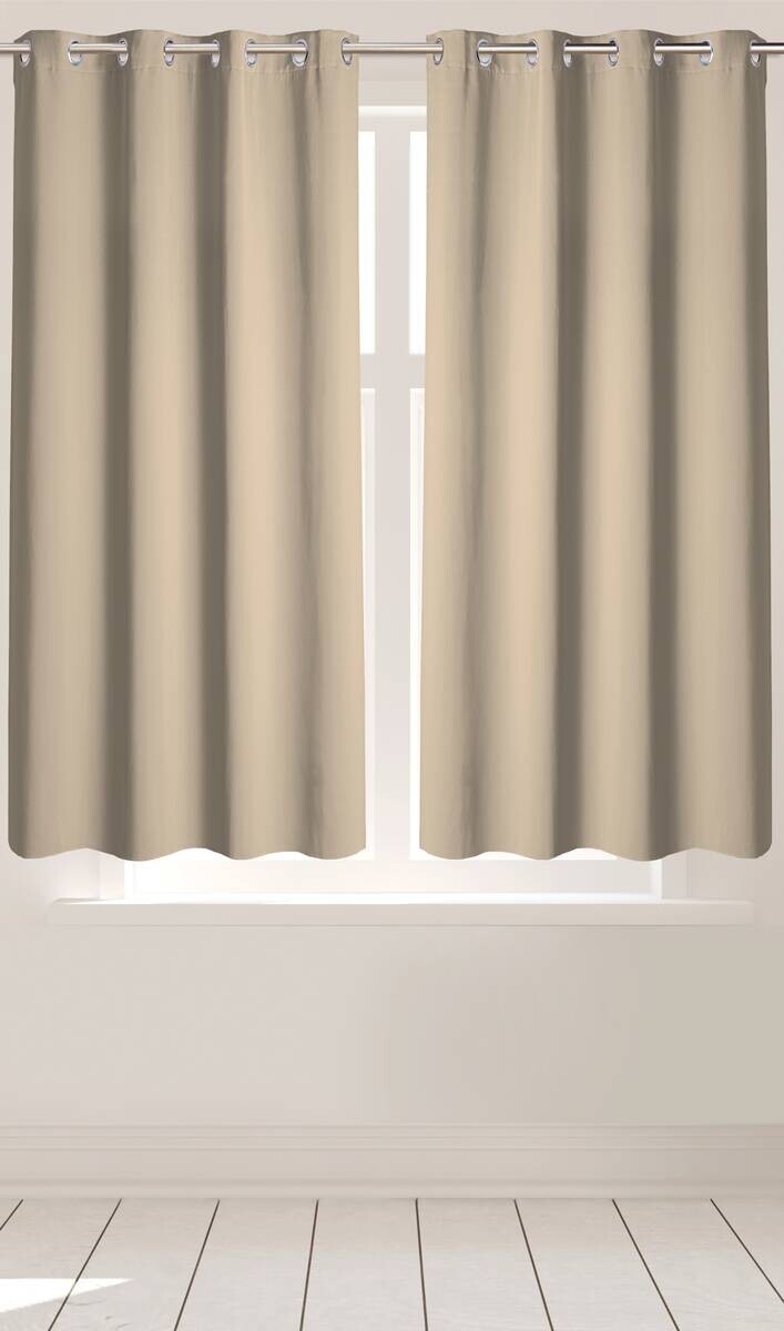 Ösenvorhang Verona sand B/L: ca. 140x145 cm