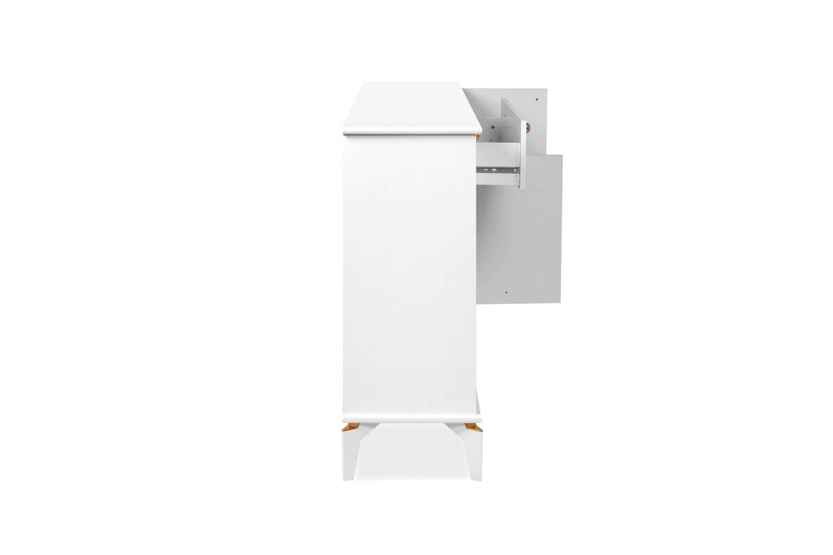 Sideboard Izmir weiß Kupfer B/H/T: ca. 158x90x36 cm