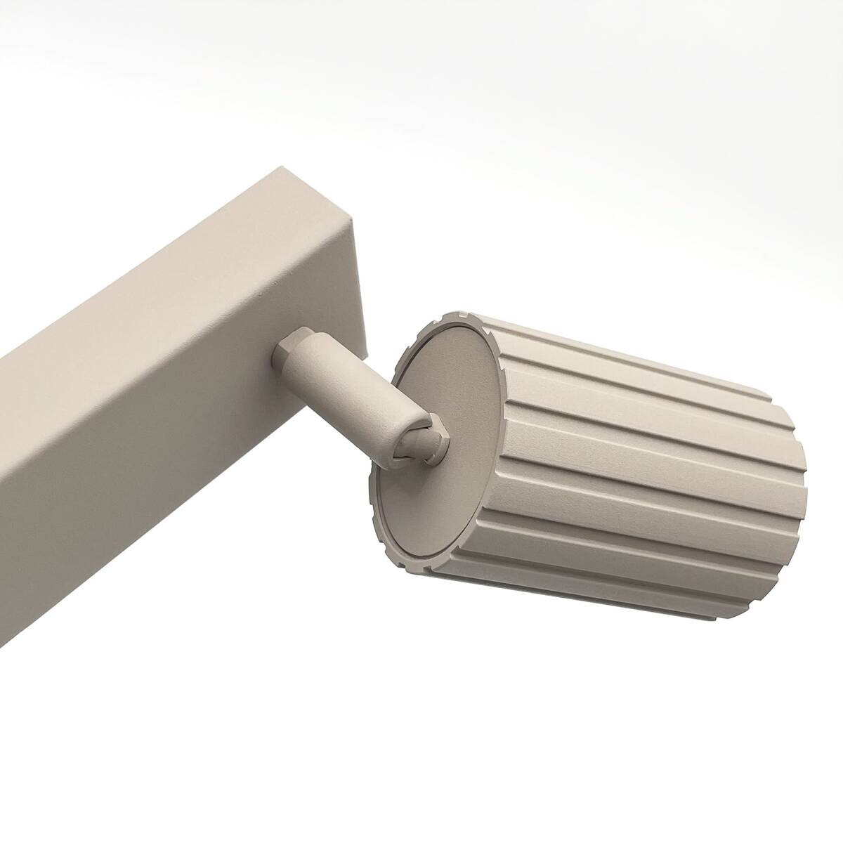 Lamkur Strahler Prisma beige Stahl B/H/L: ca. 6,5x16,5x81 cm 4 Brennstellen