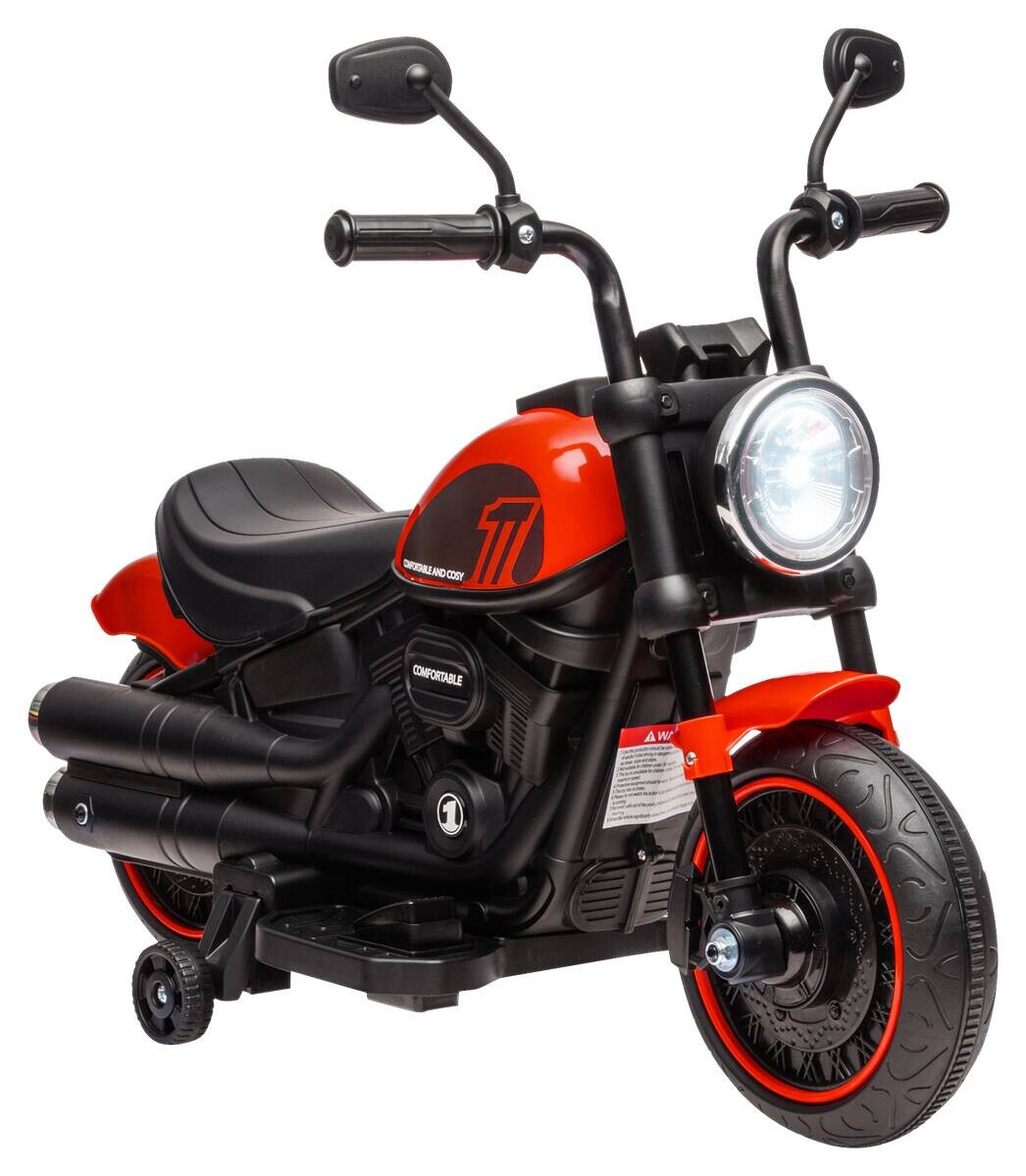HOMCOM Kinder-Elektromotorrad schwarz B/H/L: ca. 42x57x76 cm