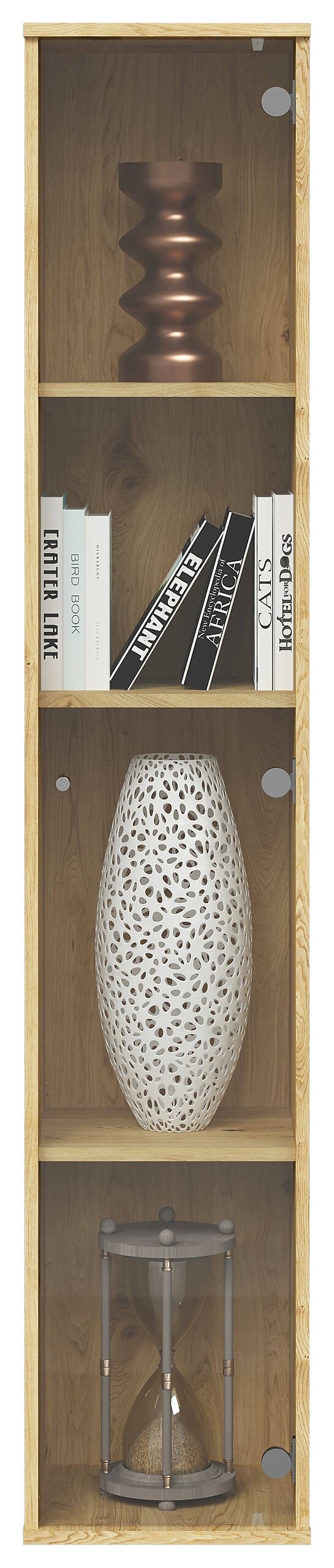 Vitrine  Eiche Artisan Nachbildung B/H/T: ca. 32x171x33 cm